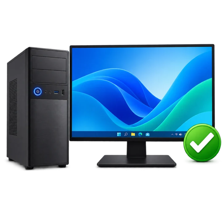 起動に成功してデスクトップ画面が表示されたPC