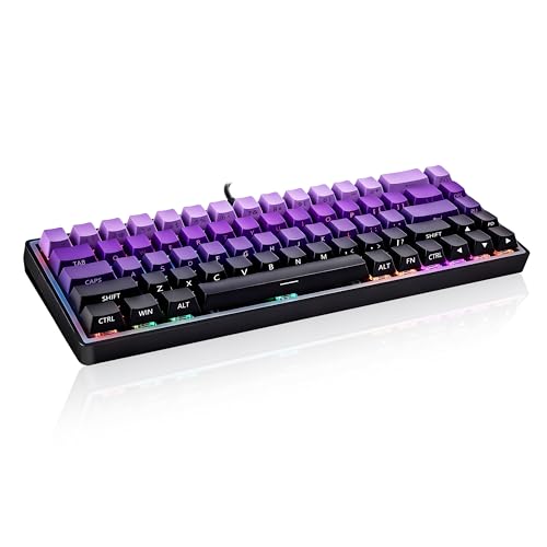 Taramico RGB メカニカル ゲーミングキーボード 有線USB フルサイズレイアウト LEDバックライトキー付き (ブラック+グレー(レッドスイッチ)) GK-600