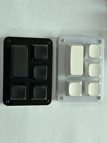 LUKCOZMO 5キーマクロキーパッド、プログラム可能なミニメカニカルゲーミングキーボード、USBフラッシュドライブ付き、片手多機能キーパッド、iOS&Windows用、RGB LEDバックライト、タイプC 1mケーブル