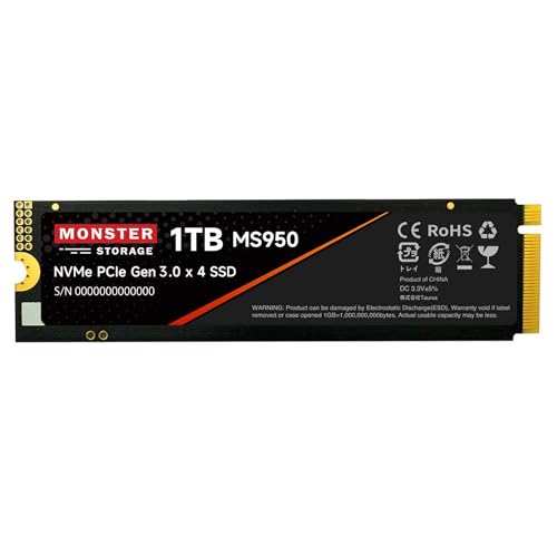 Monster Storage M.2 2280 NVMe 1TB｜Monster Storage B0H32CVG36