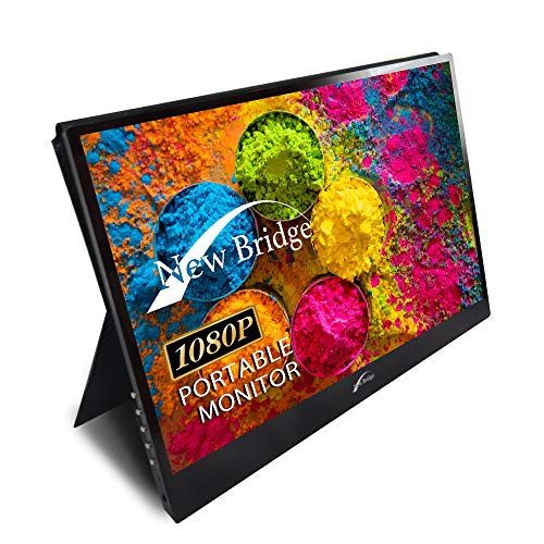 ニュー ブリッジ NEWBRIDGE モバイルモニター 13.3インチ モバイルディスプレイ 1080P 日本設計 MHL対応 Type-C/HDMI-mini ゲームモニター IPSパネル (PS4 / XBOX/Switch/PC/タブレット対応) 内蔵スピーカー搭載 薄型 軽量 NB-133BK