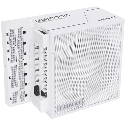 Lian Li Edge ゴールド 3.1 Pcie 5.1 1200w 80 Plus ゴールド モジュラー電源 ワンサイズ EG1200G White