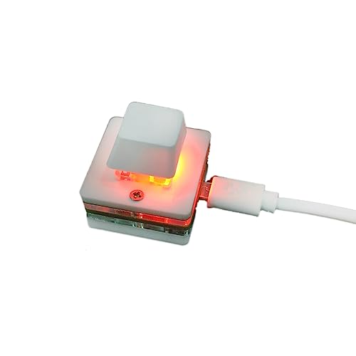 Rulbelok キーパッド 1 キー ゲーミング キーボード、USB キーパッド メカニカル ゲーミング キーボード プログラミング USB シングルキー コピー付き メカニカル キーボード プログラミング 赤/緑/茶/白 サイレント
