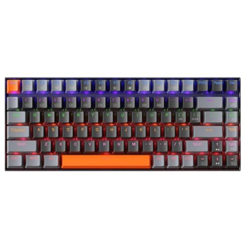 DorkTees メカニカルキーボード 75% TKL ホットスワップ可能 有線 6色 バックライト 84 PC ノートパソコン対応 (有線ブラウンスイッチ) DorkTees567