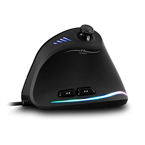 Snsowed ZELOTES 垂直ゲーミングマウス 人間工学に基づいたマウス 有線ゲーミング 11 個のプログラム可能なボタン 10000 DPI 128KB オンボードメモリ RGB ライトベルト PC ム用 Snsowkwras65f2b