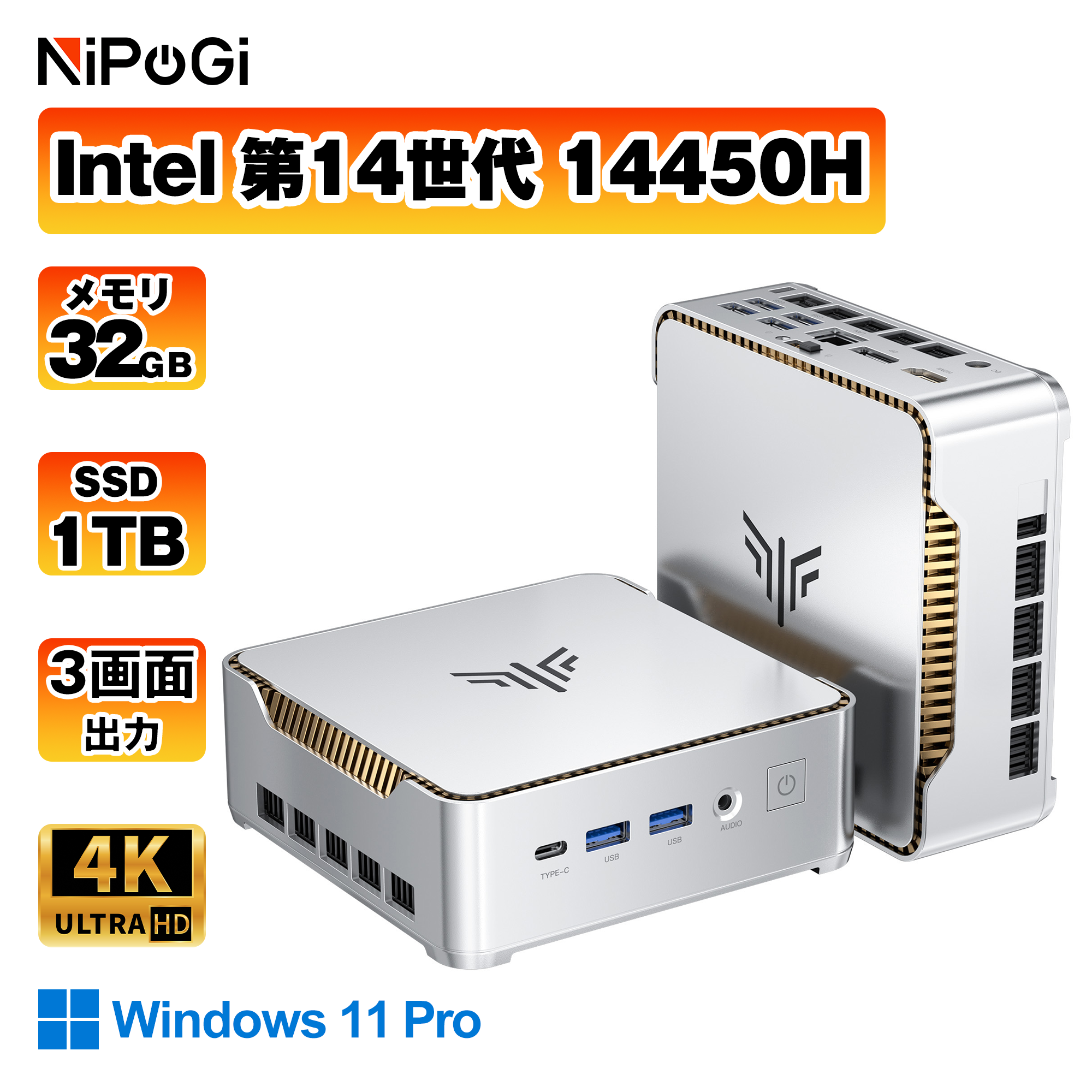 NiPoGi Ryzen 7 7735HS 24GB 4TB H2-14450HX