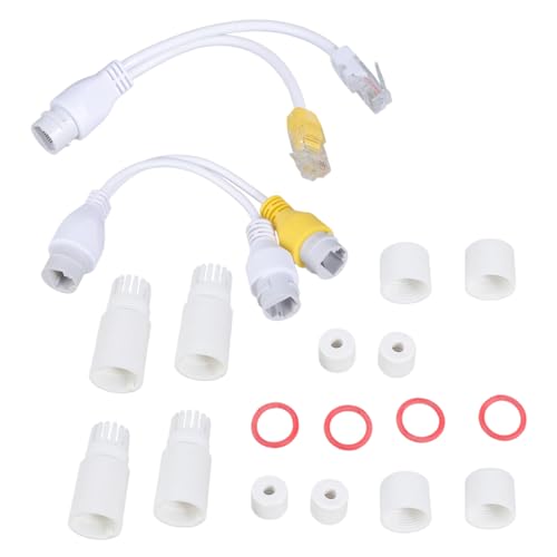 jklymm パワー オーバー イーサネット スプリッター RJ45 ケーブル パワー オーバー イーサネット アダプター スプリッター アダプター、屋外設置ホーム ネットワーク用