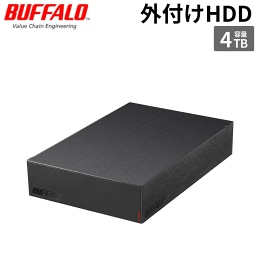 バッファロー Buffalo バッファロー USB3.2 Gen.1 対応外付けHDD メカニカルハードデイスク 4TB ブラック HD-LE4U3-BB 【代引不可/時間帯指定不可】