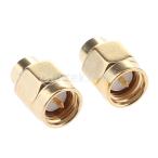 2個 SMA オス RF 同軸端子キャップ ダミー負荷 2W 金メッキ