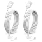 Dutevolns 超薄型イーサネットケーブル 90°下向き 2m 2パック. 柔軟でスリムなRj45 Cat 6 LANコード ギガビット PC.ル