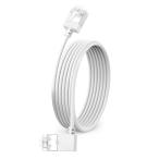 Dutevolns スリムイーサネットケーブル 90° 左角度 2m 超薄型で柔軟なRj45 LANコード ギガビット Mac.PC.ルーター プリン