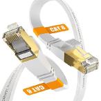 【並行輸入品】 Cat8 イーサネットケーブル 10フィート ホワイト 40Gbps ソリッドコンダクター＆シールド＆アースワイヤー インターネットネットワーク