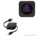 【並行輸入品】 BoxWave NETGEAR ナイトホークモバイルホットスポットケーブル ミニ同期 - USB-A - USB Type-C 格納式ケーブル - USB-A - USB Type-C NETGEAR
