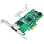 【並行輸入品】 Vogzone Intel I350-T2 NIC 1G 1000Mbps ギガビットイーサネット変換ネットワークアダプター デュアルRJ45ポート PCIe 2.0 x4 GbE ネットワーク