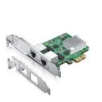【並行輸入品】 2.5Gbase-T PCIe NIC Realtek RTL8125チップ付き 2.5Gbネットワークカード 2500/1000/100Mbps デュアルRJ45ポート PCIe X1 イーサネットカード