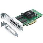 【並行輸入品】 Intel I350チップ付きギガビット4ポートNIC 1GBネットワークカード Intel I350-T4 NIC、Quad RJ45ポート、PCI Express 2.1 X4、Windows