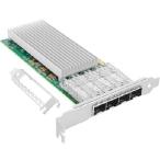 【並行輸入品】 Vogzone 25Gb ネットワークカード Intel E810 CAM1チップ付き Quad SFP28ポート PCI Express イーサネットネットワークアダプター