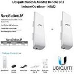 【並行輸入品】 Ubiquiti NanoStationM2 Bundle of 2 NanoStationM Indoor/Outdoor airMAX CPE Router - NSM2