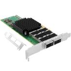 【並行輸入品】 Vogzone 200Gb イーサネットスマートNICカード Mellanox ConnectX-6 Dx チップセット付き PCIe 3.0/4.0 x16 VPI ネットワークアダプター QSFP56