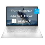 HP 17 17 HD+ Laptop, 2023 Upgrade, Intel i3-1125G4