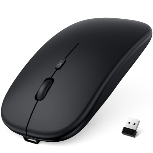 Nexmora マウス 無線 静音 薄型 ワイヤレスマウス Bluetooth 5.2 2.4GHz Type-C 充電 パソコンマウス 無線マウス 3段階DPI切替 800/1200/1600 ワイヤレス ブルートゥース 光学式 高精度 高感度 滑らかな動作 握りやす 携帯便利 iPad/PC/Windows/macbook/Mac対応