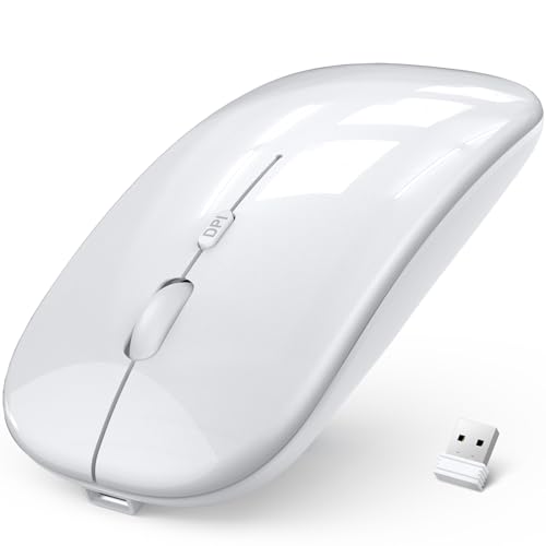 Nexmora マウス 無線 静音 薄型 ワイヤレスマウス Bluetooth 5.2 2.4GHz Type-C 充電 パソコンマウス 無線マウス 3段階DPI切替 800/1200/1600 ワイヤレス ブルートゥース 光学式 高精度 高感度 滑らかな動作 握りやす 携帯便利 iPad/PC/Windows/macbook/Mac対応