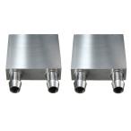 Kalolary 水冷ブロック40 * 40 mmアルミ用液体ウォータークーラーヒートシンクシステムシルバー用CPUグラフィックスラジエータ