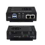 【並行輸入品】 Dual Gigabit Ethernet 5G/4G Mini-Computer with Metal Case and Cooling Fan Based On Raspberry Pi Compute Module 4 (NOT Included)