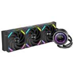 【並行輸入品】 SAMA Q60 ブラック CPU リキッドクーラー 360mm 液体水冷 2.8インチLCDディスプレイ付き ＆ XT120モジュラーファン LCPブレード