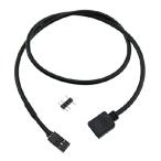 【並行輸入品】 E-outstanding ブラック 5V 3ピン RGB VDG 変換ライン ワイヤコネクター GIGABYTE マザーボードアクセサリー用 50cm