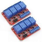 【並行輸入品】 ANMBEST 2個 4チャンネル 5V リレーモジュール オプトカプラ付き ハイレベルまたはローレベルトリガー拡張ボード Raspberry Pi Arduino用
