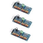 【並行輸入品】 VKLSVAN 3PCS PCA9685 16 CH チャンネル PWM サーボ モーター ドライバー ボード コントローラー 12 ビット IIC インターフェイス モジュール Ar
