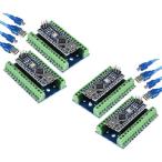 【並行輸入品】 4点セット:Nano V3.0 ATmega328P用ミニコントローラーボードモジュール、Arduino対応。USBケーブル+ナノV3.0用拡張I/Oシールドブレイクアウトス