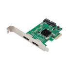 【並行輸入品】 (4-port, SI-PEX40058) - IO Crest SATA III 2 Port and 2 Port eSATA III PCI-e 2.0 x 2 Card with Marvell HyperDuo, RAID Mode Support and