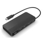 Lenovo USBハブ Lenovo USB Type-C デュアルディスプレイ トラベルドック(ACアダプターあり) 40B90100JP [エクリプスブラック]