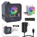 【並行輸入品】 GeeekPi ミニタワーキット 27W電源付き Raspberry Pi 5 Pi 5ケース ICEタワーカー付き 0.96インチ OLEDモジュール RGBファン ヒートシンク