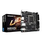 【並行輸入品】 GIGABYTE H610I (H610/ Intel/LGA 1700/ Mini-ITX/ DDR5/ Single M.2/ PCIe 4.0/ USB 3.2 Gen1/ Intel GbE LANチップ/マザーボード)。