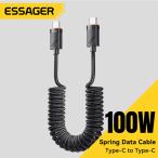 Xiaomi Essager Car Spring Type C Cable For iPhone 16 15 Xiaomi Samsung 100W PD Fa