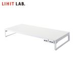 LIHIT LAB. デスクボード 机上台(幅590mm・USB3.0ハブ付) 白 (1台) A7334-0