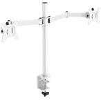 ErGear モニターアーム デュアル 2画面 ホワイト/白 13〜32インチ対応 耐荷重2-8kg VESA規格75*75mm 100*100