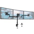 WORLDLIFT モニターアーム 3画面 17〜27インチ対応 各耐荷重10kg PC液晶ディスプレイアーム トリプル グロメット式&クランプ式 角