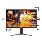 AOC (エーオーシー) 27G4/11 ゲーミングモニター ブラック ＆ レッド ［27型 /フルHD(1920×1080) /ワイド /180Hz］ [振込不可]