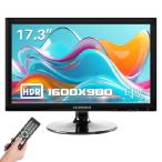 Ulrhzar 17.3inch PC Monitor 1600x900 LCD Screen Display 16:9, 60Hz, Built-in Speaker HDMI VGA, USB C Desktop Computer Monitor for Raspberry P_並行輸入