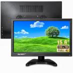 Haiway 15.6インチ小型HDMIモニター、1366x768解像度セキュリティCCTVモニター、HDMI BNC VGA AV USBポート付き、内蔵スピーカーLEDモニター、PC、ノー_並行輸入