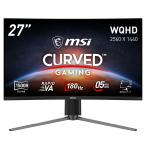 MSI ゲーミング液晶ディスプレイ(27型/曲面型/RAPID VA/WQHD 2560×1440/180Hz/0.5ms/HDR/HDMI2.0b)(ブラック) MAG-27CQ6PF 返品種別A
