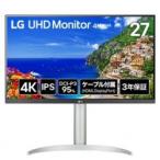 【新品/取寄品】27インチ 4Kワイド液晶ディスプレイ(3840x2160/IPS/アンチグレア/HDMIx2/DP/チルト/高さ調整/ピボット/3年