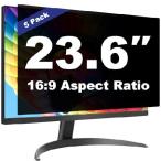 Pozlle [5 Pack] 23.6 Inch Computer Privacy Screen Shield for 16:9 Widescreen Desktop Monitor - Anti-Glare Blue Light Privacy Filters and Anti_並行輸入