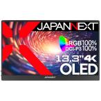 JAPANNEXT 13.3インチ モバイルモニター OLED パネル 4K UHD 3840x2160解像度 スマートケース付き (USB/T