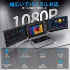 cocopar JETAKU トリプルモニター モバイルモニター14インチ ディスプレイ 1920x1080FHDノートパソコン用 180°回転 アルミ合金製 折りたたみ式