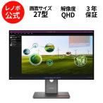 ThinkVision 【公式・直販】 モニター 27インチ ディスプレイ パソコン PCモニター ThinkVision P27Q-40 QHD IPS WLED液晶 ノングレア HDMI 3年保証